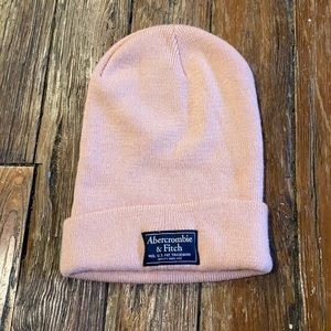 Pink Abercrombie & Fitch Beanie